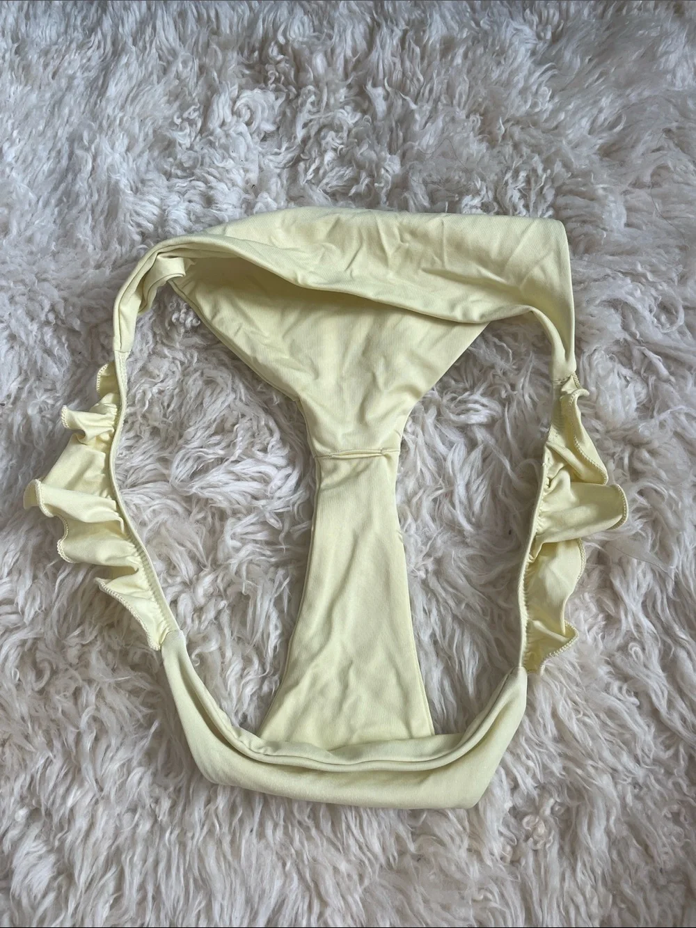 Frankie’s Bikinis Yellow Ruffle Bottoms